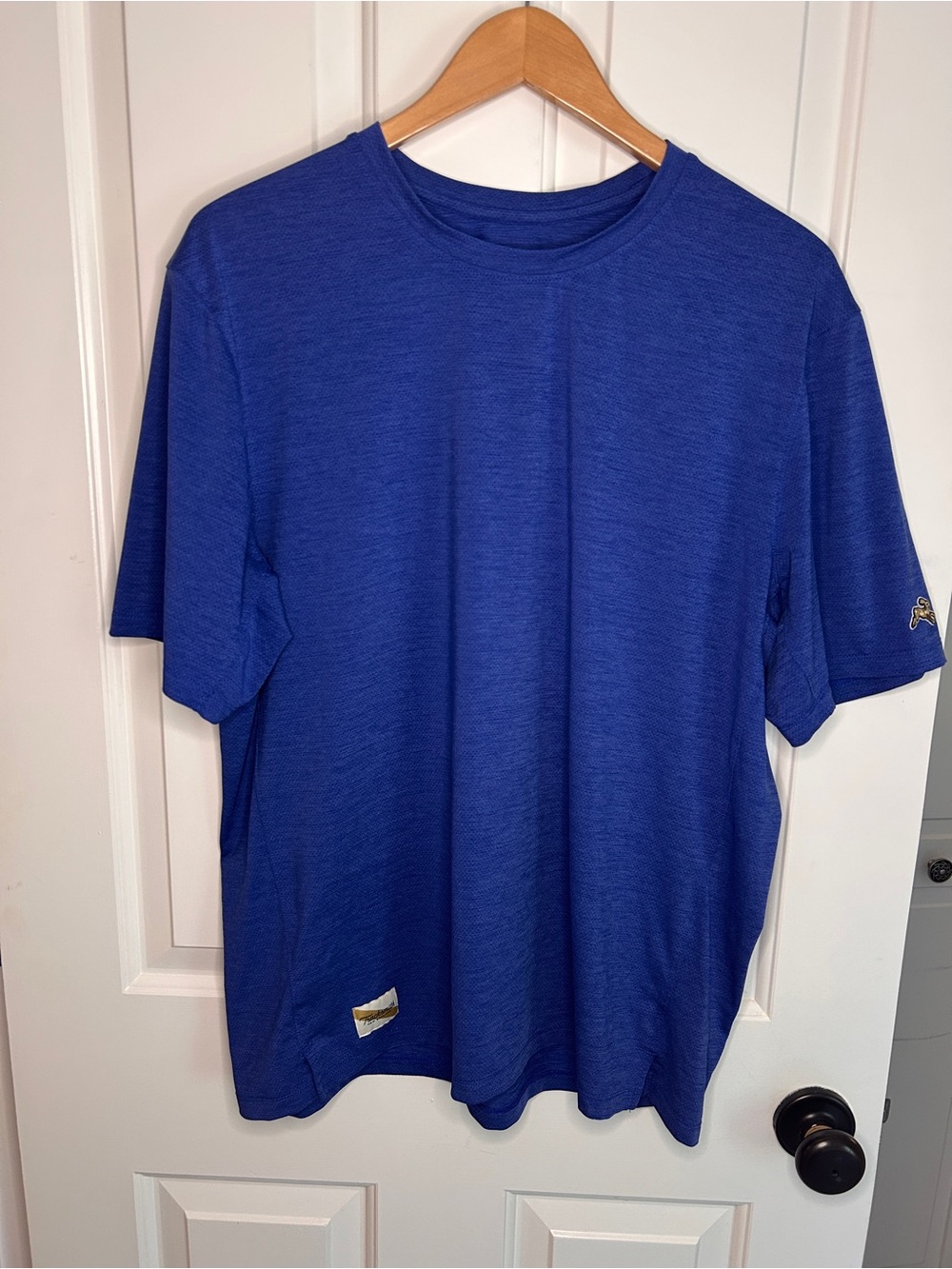 Men's Tracksmith Session Tee Royal Blue Performance Short-Sleeve Crew Neck Shirt